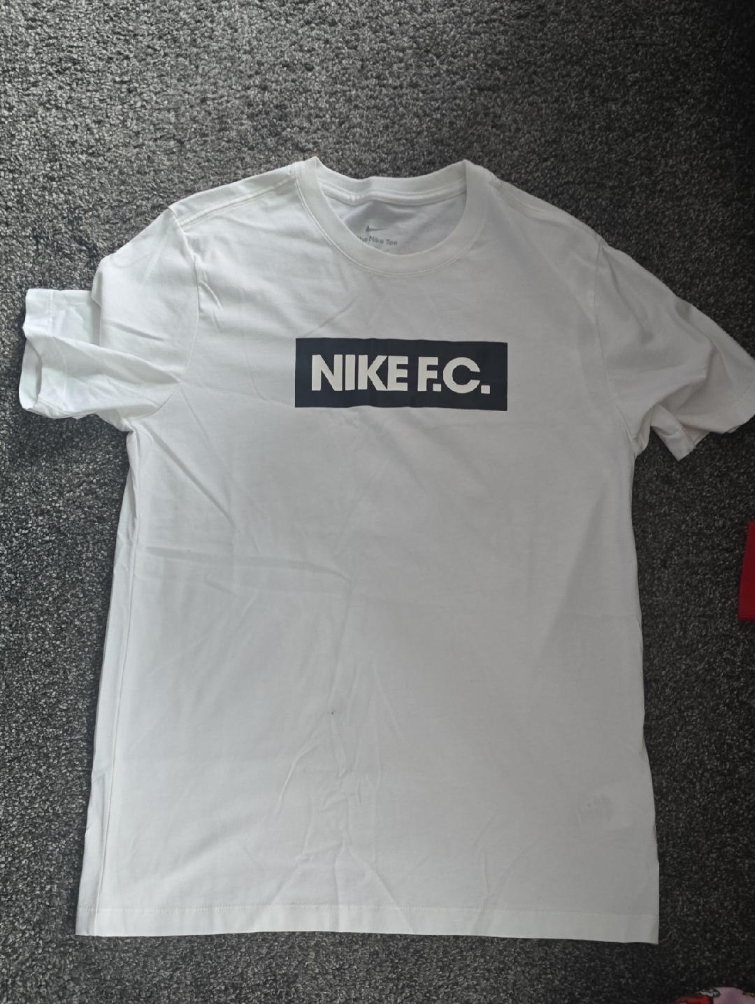 Nike White Short-Sleeve 'Nike F.C.' Logo Tee- Read Description